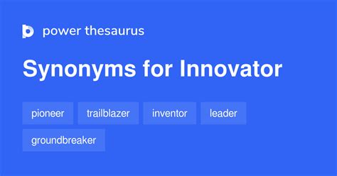 innovator thesaurus